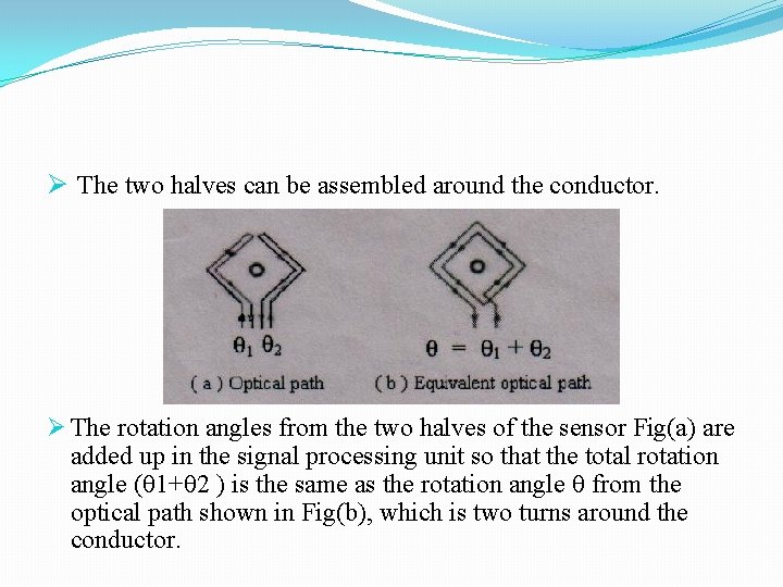 Ø The two halves can be assembled around the conductor. Ø The rotation angles