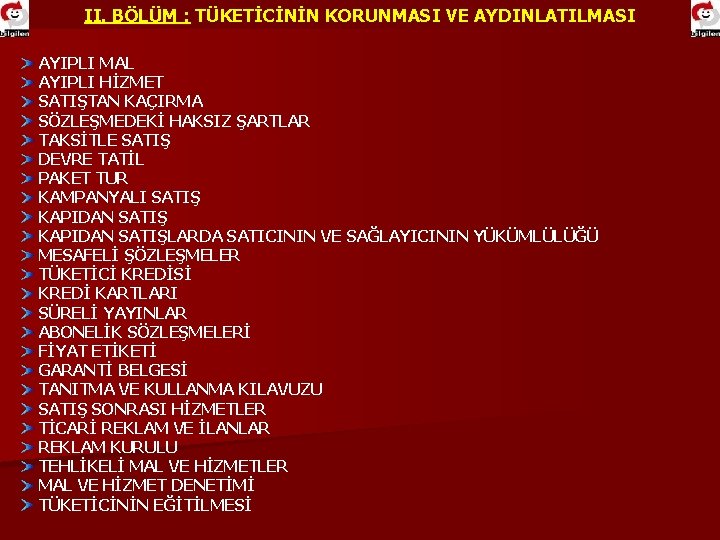 II. BÖLÜM : TÜKETİCİNİN KORUNMASI VE AYDINLATILMASI AYIPLI MAL AYIPLI HİZMET SATIŞTAN KAÇIRMA SÖZLEŞMEDEKİ