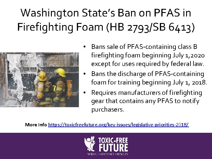 Washington State’s Ban on PFAS in Firefighting Foam (HB 2793/SB 6413) • Bans sale