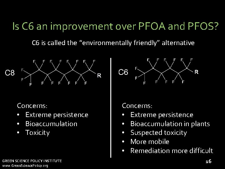 Is C 6 an improvement over PFOA and PFOS? C 6 is called the