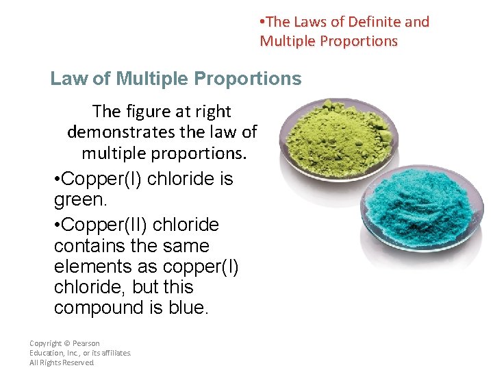  • The Laws of Definite and Multiple Proportions Law of Multiple Proportions The