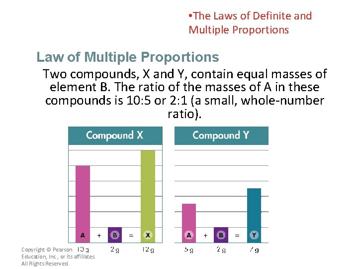  • The Laws of Definite and Multiple Proportions Law of Multiple Proportions Two