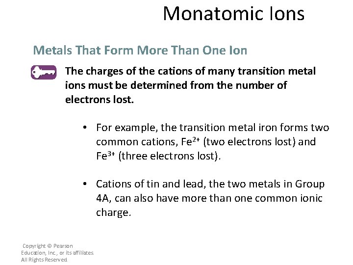 Monatomic Ions Metals That Form More Than One Ion The charges of the cations