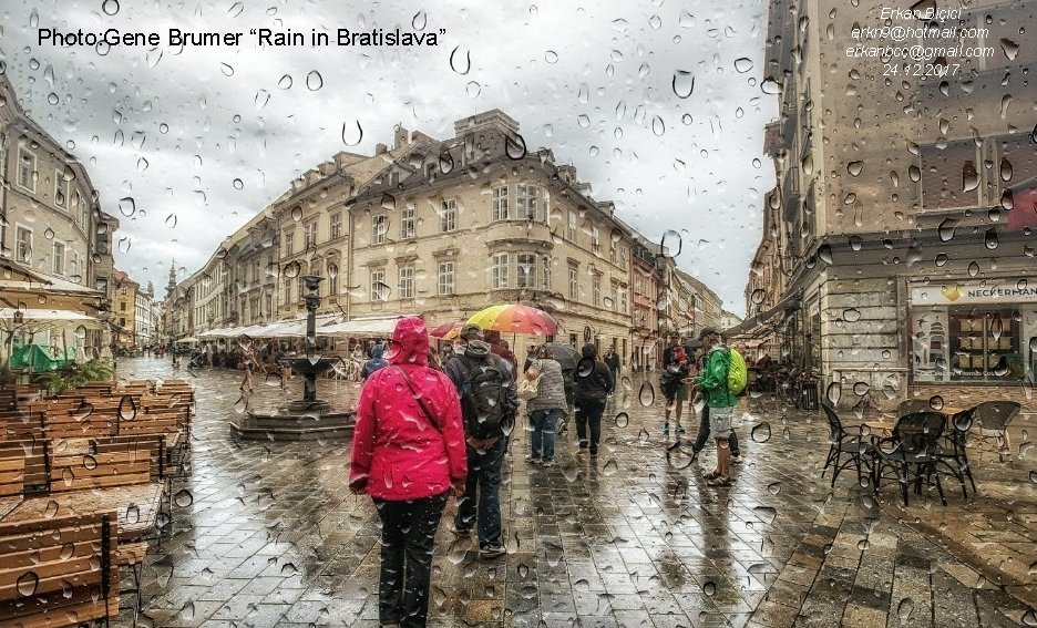 Photo: Gene Brumer “Rain in Bratislava” Erkan Biçici erkn 9@hotmail. com erkanbcc@gmail. com 24.