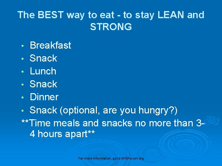 The BEST way to eat - to stay LEAN and STRONG Breakfast • Snack