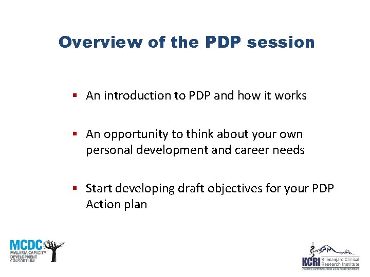 Overview of the PDP session § An introduction to PDP and how it works