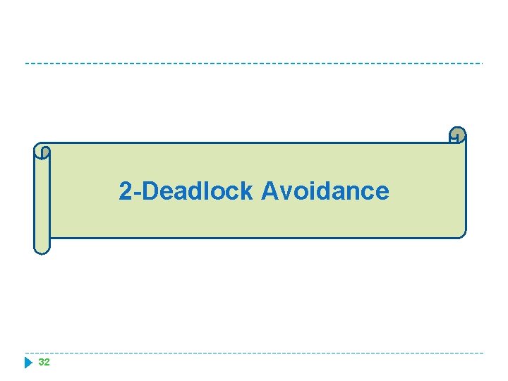 2 -Deadlock Avoidance 32 