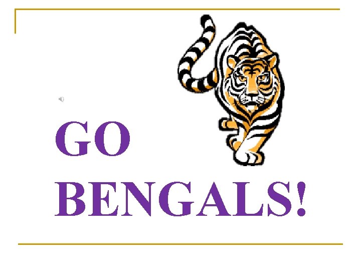 GO BENGALS! 