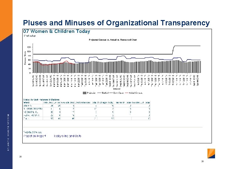 Pluses and Minuses of Organizational Transparency 20 20 