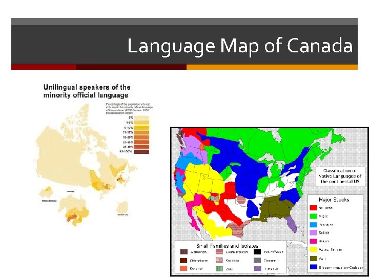 Language Map of Canada 