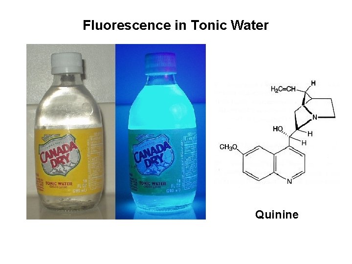 Fluorescence in Tonic Water Quinine 