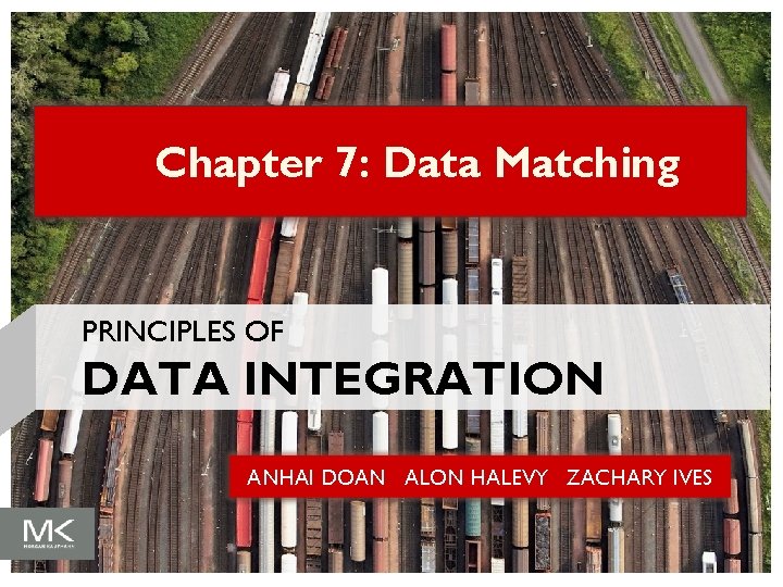 Chapter 7: Data Matching PRINCIPLES OF DATA INTEGRATION ANHAI DOAN ALON HALEVY ZACHARY IVES