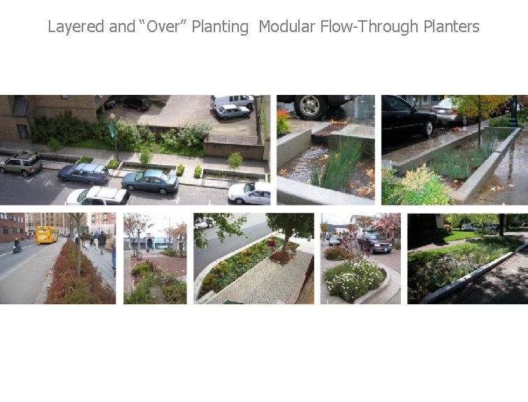 Layered and “Over” Planting Modular Flow-Through Planters 