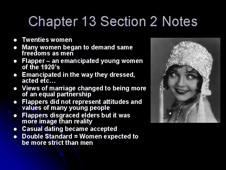 Chapter 13 Section 2 Notes l l l