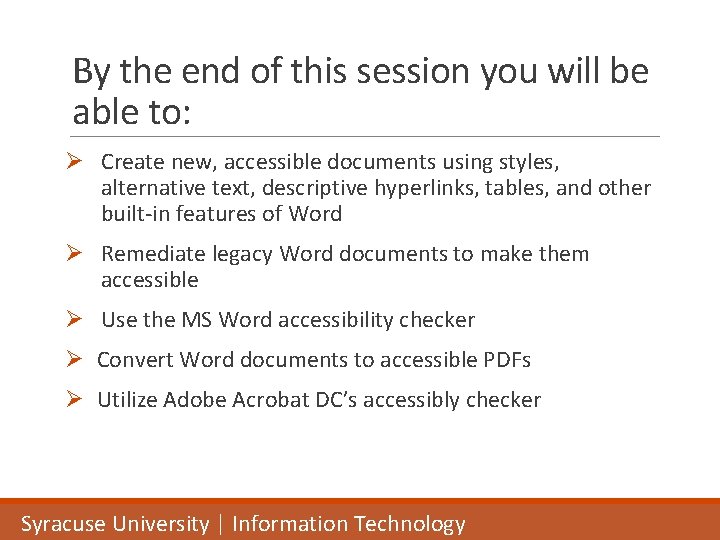 Creating Accessible Documents in Microsoft Word and Adobe