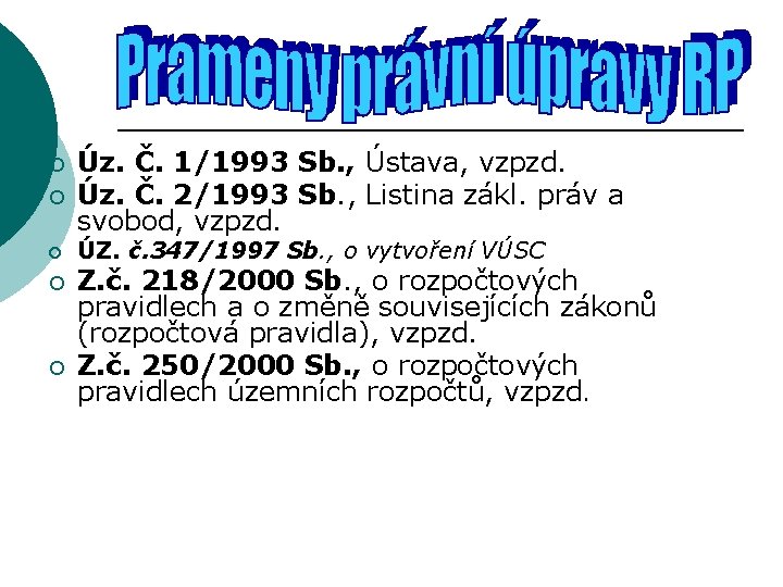 ¡ ¡ ¡ Úz. Č. 1/1993 Sb. , Ústava, vzpzd. Úz. Č. 2/1993 Sb.