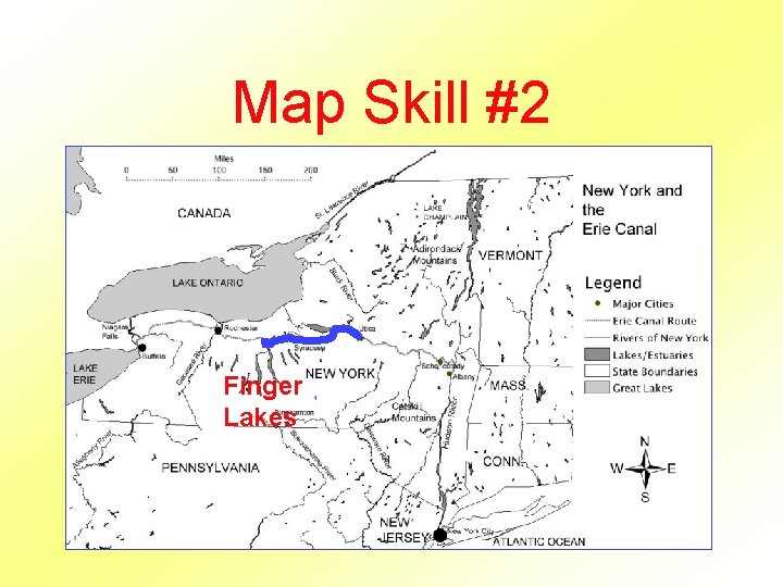Map Skill #2 Finger Lakes 