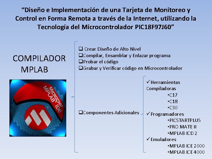 “Diseño e Implementación de una Tarjeta de Monitoreo y Control en Forma Remota a