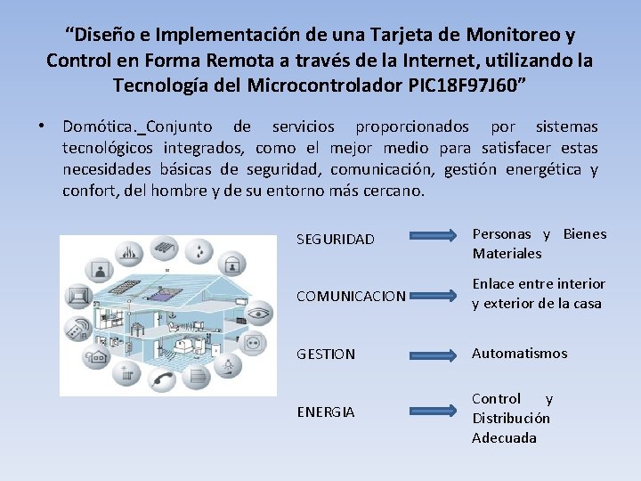 “Diseño e Implementación de una Tarjeta de Monitoreo y Control en Forma Remota a