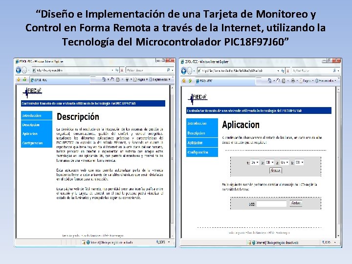 “Diseño e Implementación de una Tarjeta de Monitoreo y Control en Forma Remota a