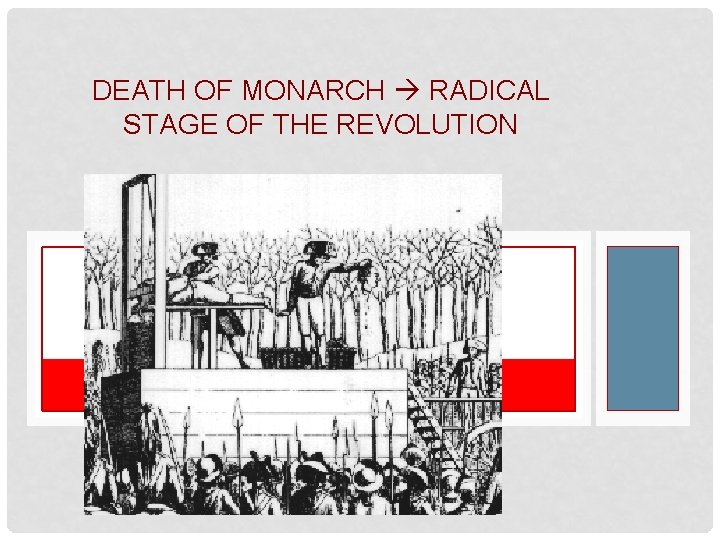 DEATH OF MONARCH RADICAL STAGE OF THE REVOLUTION 