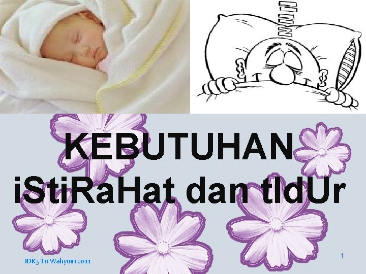 KEBUTUHAN i. Sti. Ra. Hat dan t. Id. Ur IDK 3 Tri Wahyuni 2011
