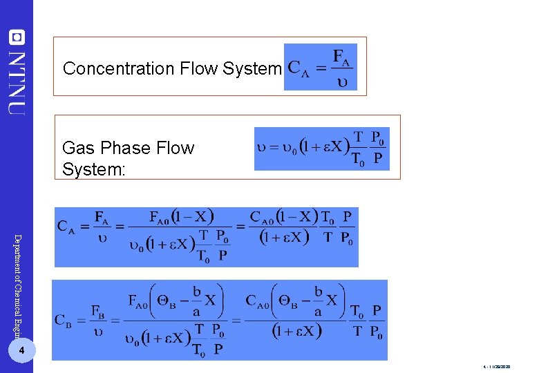 Lecture 6 Kjemisk reaksjonsteknikk Chemical Reaction Engineering Review