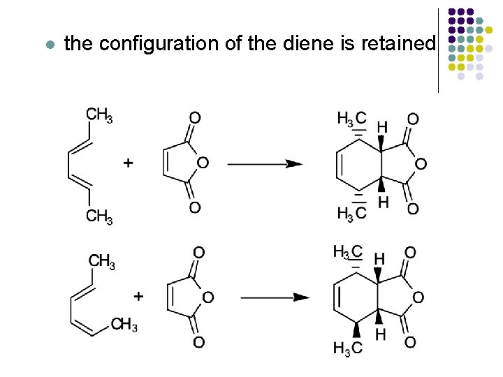 l the configuration of the diene is retained 