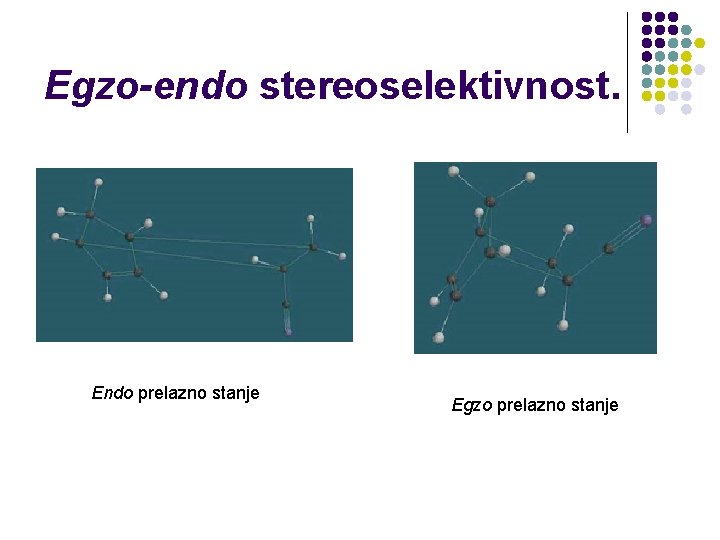 Egzo-endo stereoselektivnost. Endo prelazno stanje Egzo prelazno stanje 