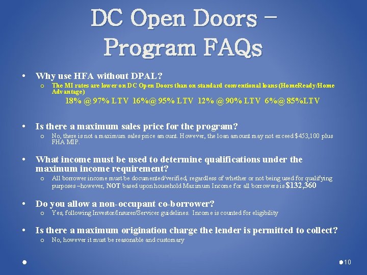 DC Open Doors – Program FAQs • Why use HFA without DPAL? o The DC Open Doors – Program FAQs • Why use HFA without DPAL? o The