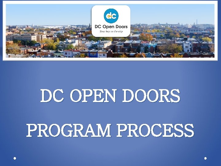 DC OPEN DOORS PROGRAM PROCESS DC OPEN DOORS PROGRAM PROCESS