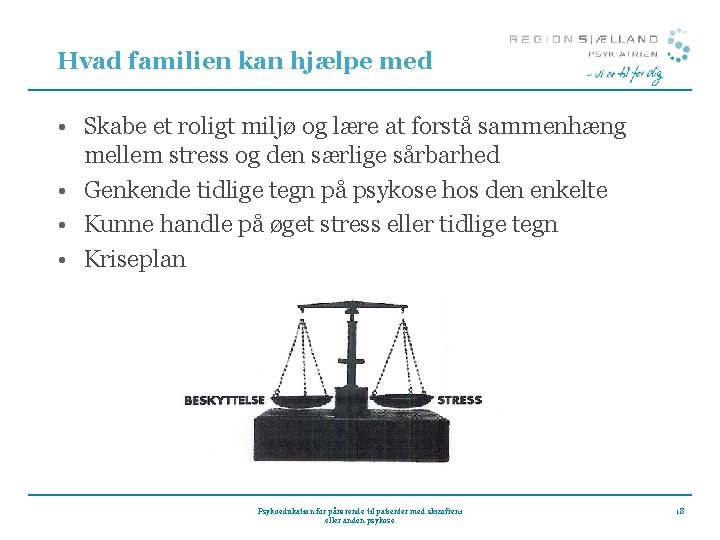 Hvad familien kan hjælpe med • Skabe et roligt miljø og lære at forstå Hvad familien kan hjælpe med • Skabe et roligt miljø og lære at forstå