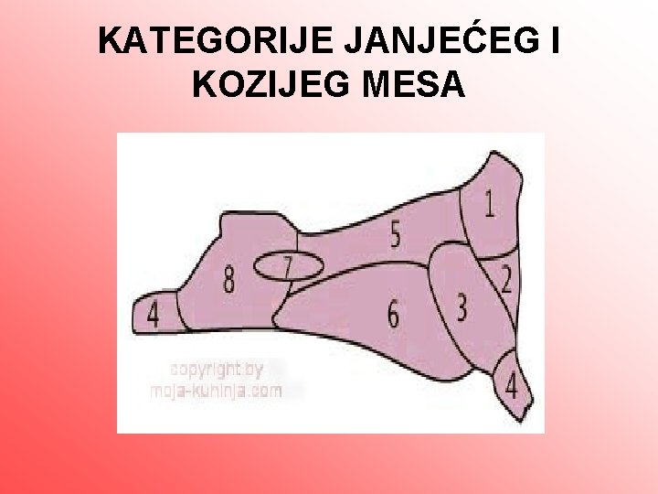 KATEGORIJE JANJEĆEG I KOZIJEG MESA 