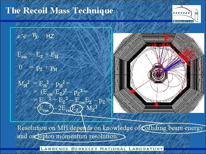 The Recoil Mass Technique e +e - g HZ Ecm = EZ + EH