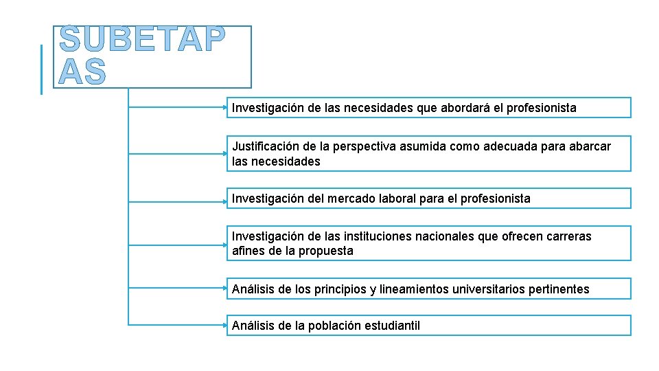 SUBETAP AS Investigación de las necesidades que abordará el profesionista Justificación de la perspectiva