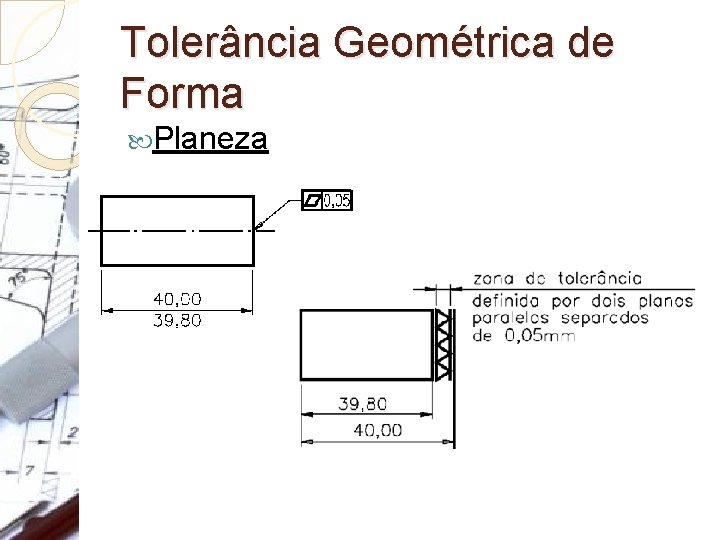 Tolerância Geométrica de Forma Planeza 