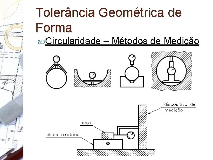 Tolerância Geométrica de Forma Circularidade – Métodos de Medição 