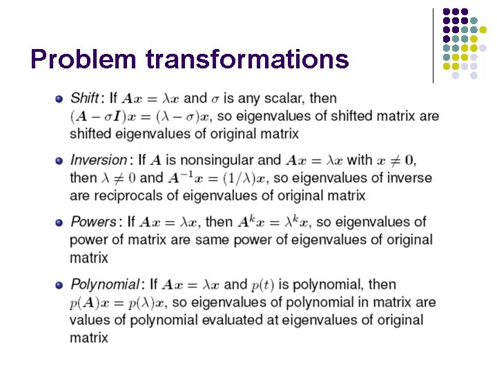 Problem transformations 