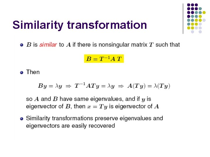 Similarity transformation 