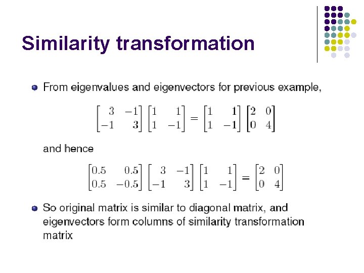 Similarity transformation 