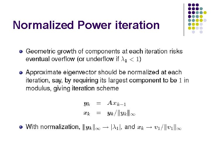 Normalized Power iteration 