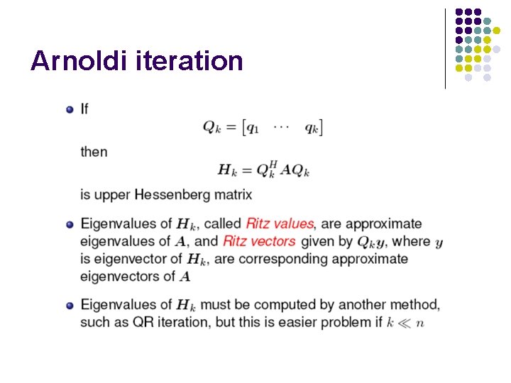 Arnoldi iteration 