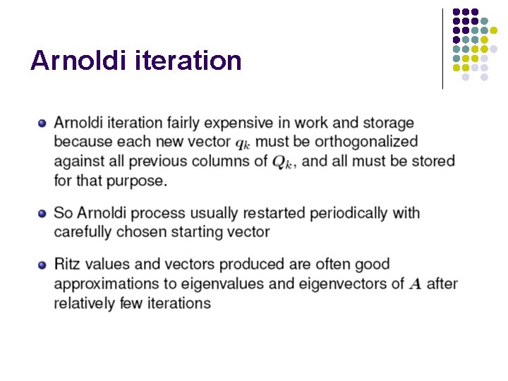Arnoldi iteration 