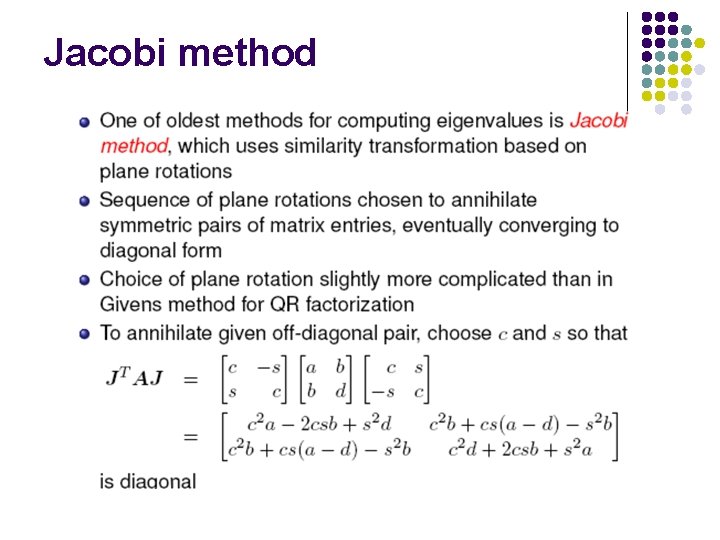 Jacobi method 