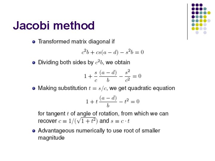 Jacobi method 