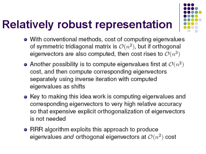 Relatively robust representation 