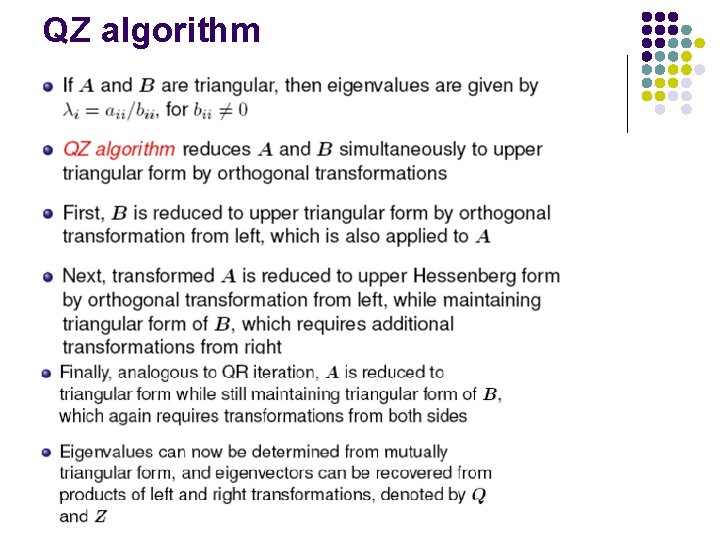 QZ algorithm 