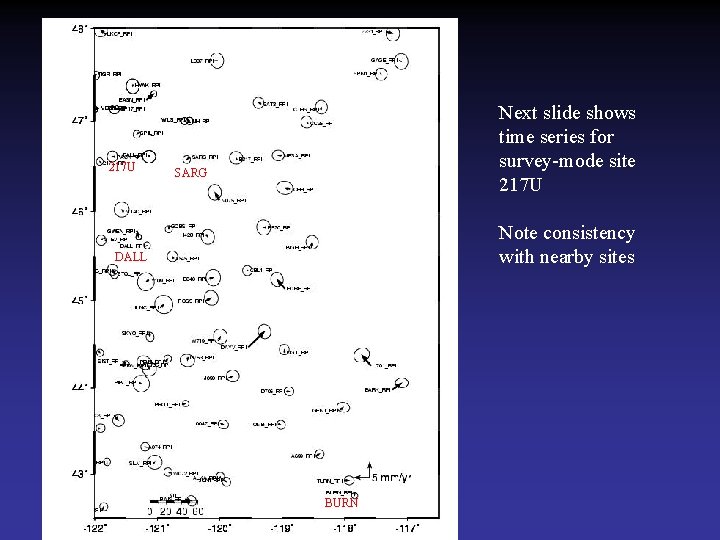 217 U Next slide shows time series for survey-mode site 217 U SARG Note