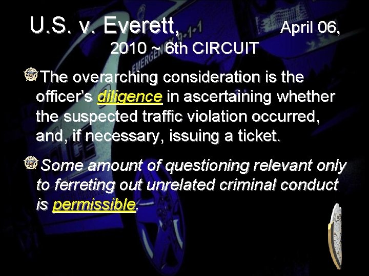 U. S. v. Everett, April 06, 2010 ~ 6 th CIRCUIT The overarching consideration