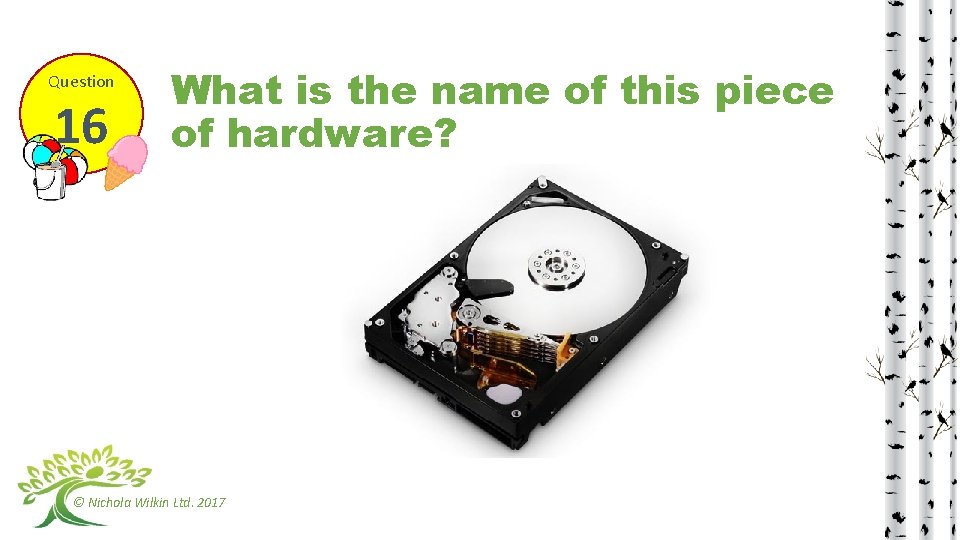 Question 16 What is the name of this piece of hardware? © Nichola Wilkin